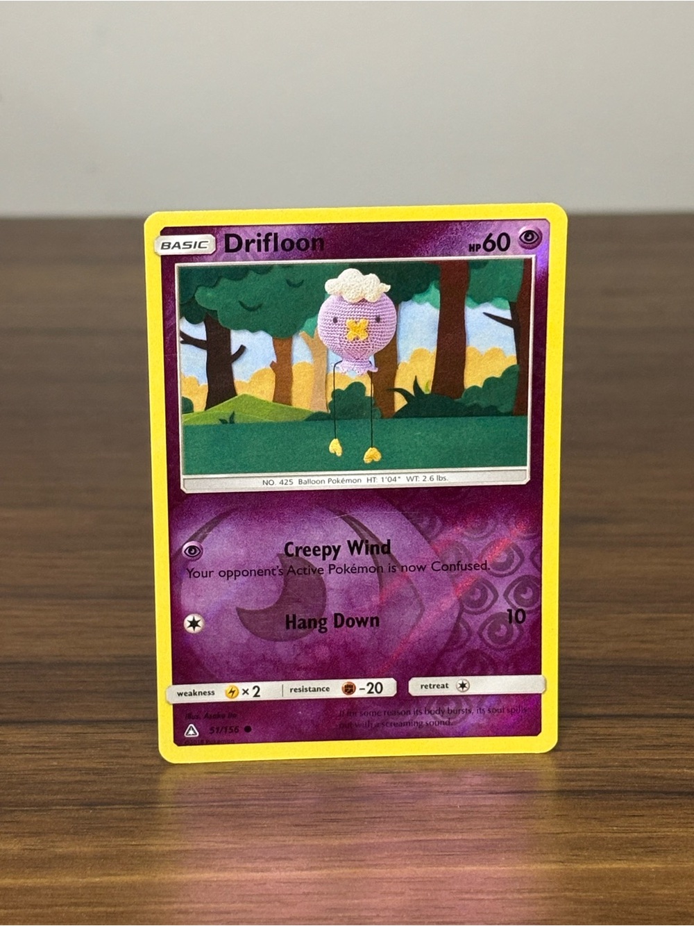 Drifloon 51/156 Ultra Prism Reverse Holo Pokemon Card